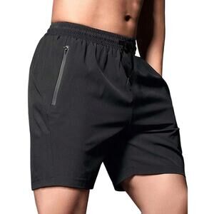 Men's Quick Dry Sports Shorts in Black, Size S​​